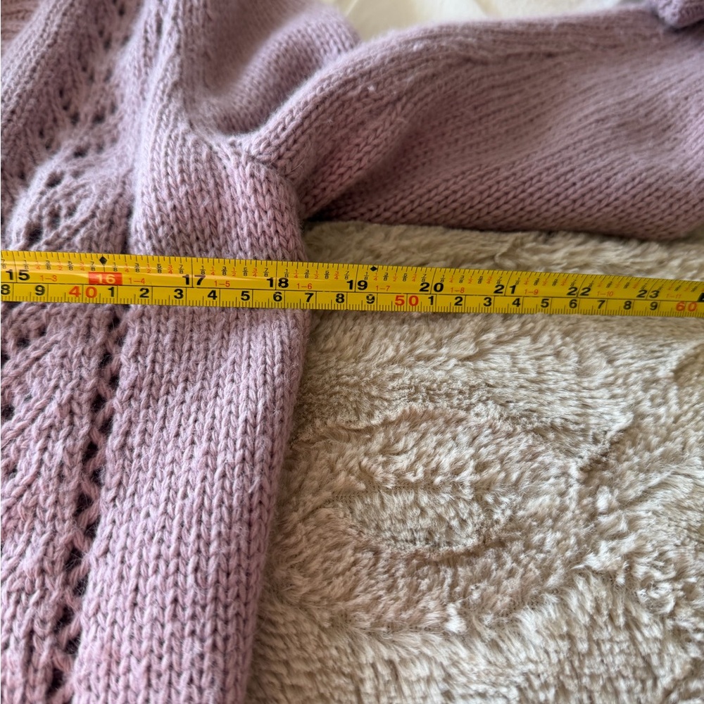 A. Giannetti Angora Blend Tie Front Cardigan Sweater Pink M/M - Picture 8 of 10